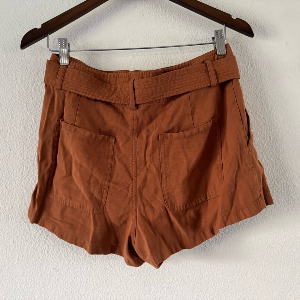 Boho Safari Forever 21 High Waisted Belted Shorts Cargo Utility Large Gorpcore - Picture 16 of 16